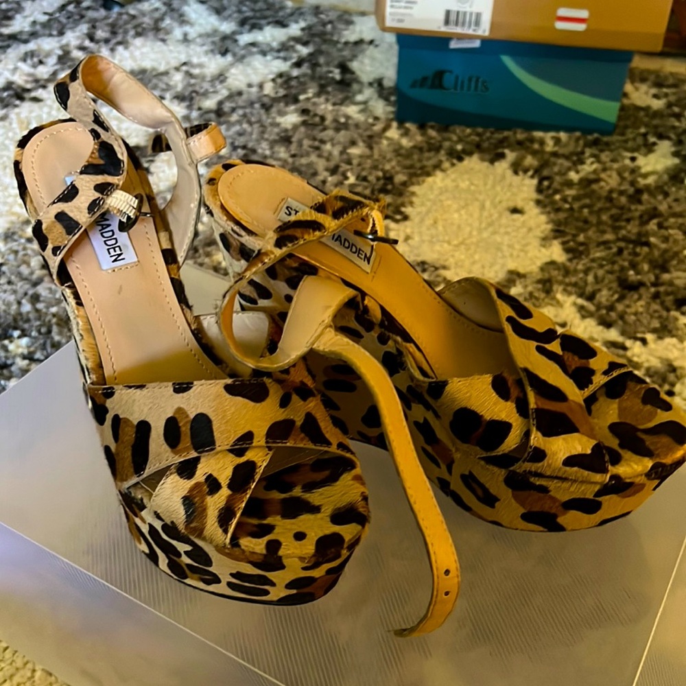 Steve Madden animal print wedges!